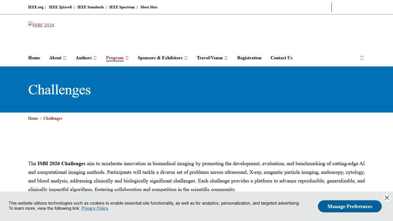Challenges – ISBI 2026